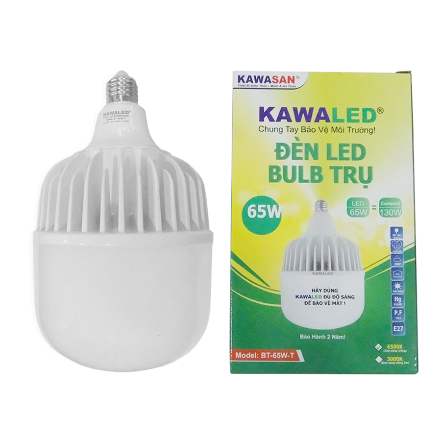 Đèn Led Bulb trụ thân nhôm Kawaled TN140-65W