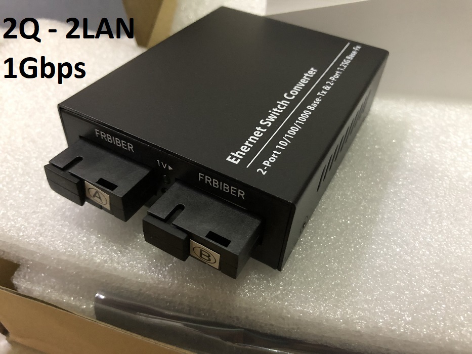 Converter 2 Quang 2 LAN 1Gbps - Thiết Bị Chuyển Đổi Quang Điện 2 Quang 2 LAN