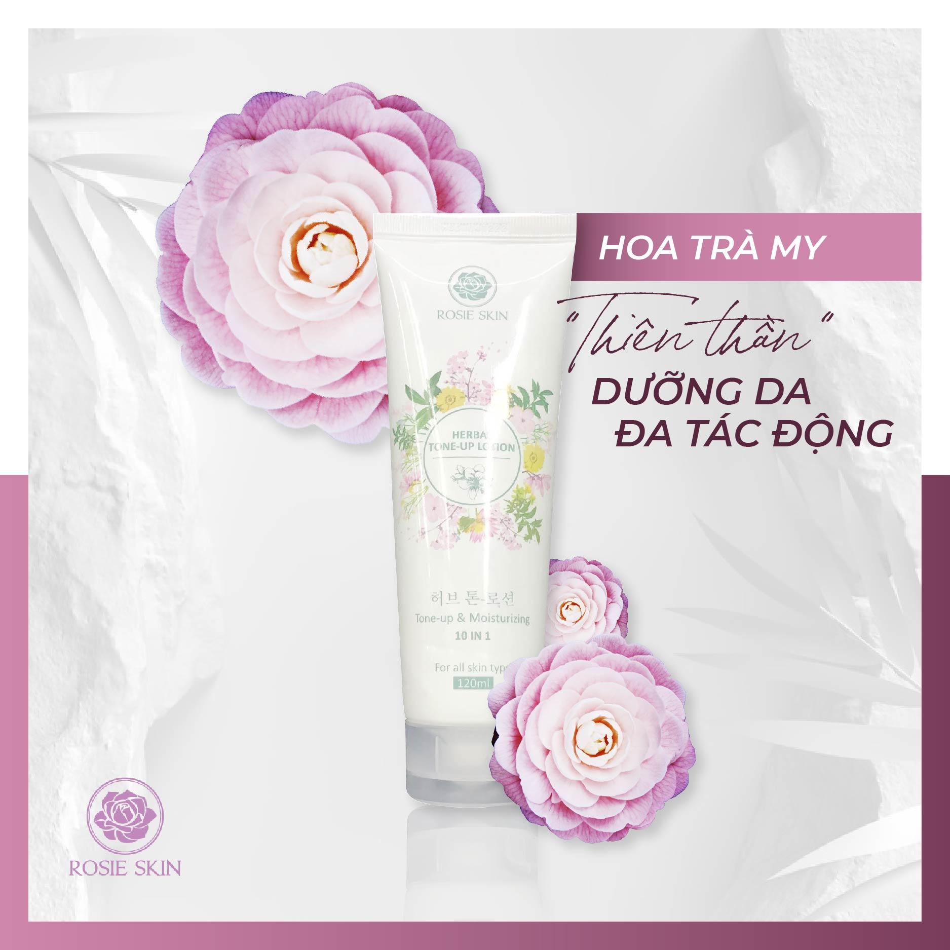 Sữa Dưỡng Trắng Da Toàn Thân Hoa Thảo Mộc- Body Lotion Cream Rosie Skin 120ml