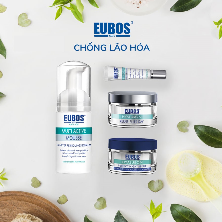 Kem Dưỡng Da Chống Nắng Ban Ngày Chống Lão Hóa SPF 20+ UVA  EUBOS Anti-age Hyaluron Repair Filler Day (50ml)