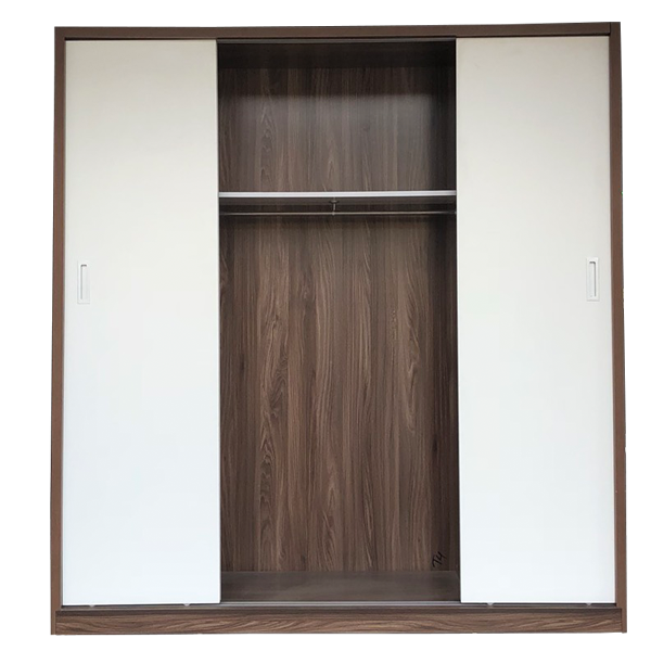 Tủ Áo Cửa Lùa 2m Gỗ MDF Melamine Cánh Trắng