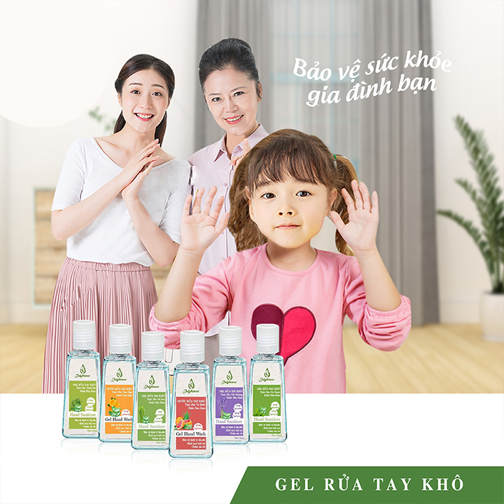 Gel rửa tay khô tinh dầu Cam và Nha Đam 60ml JULYHOUSE giúp sạch tay, kháng khuẩn, an toàn cho da, hương thương tinh dầu thư giãn