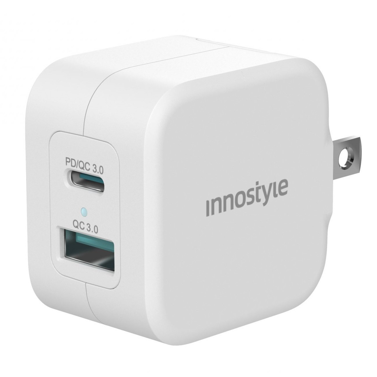 Sạc Nhanh Innostyle Minigo Pro III Dual Port PD/QC3.0 20W (2 Cổng: USB-C và USB-A) IC20-2PDWHI - Hàng Chính Hãng