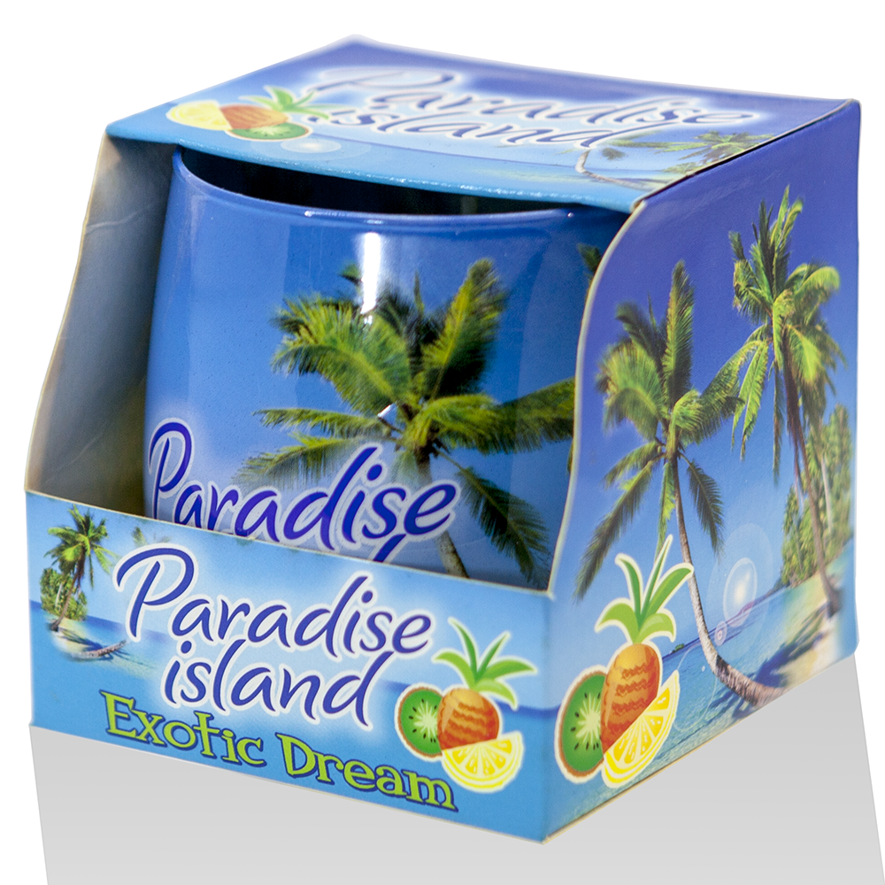 Ly nến thơm tinh dầu Bartek Paradise Island 100g QT02780 - hương gió biển (giao mẫu ngẫu nhiên)