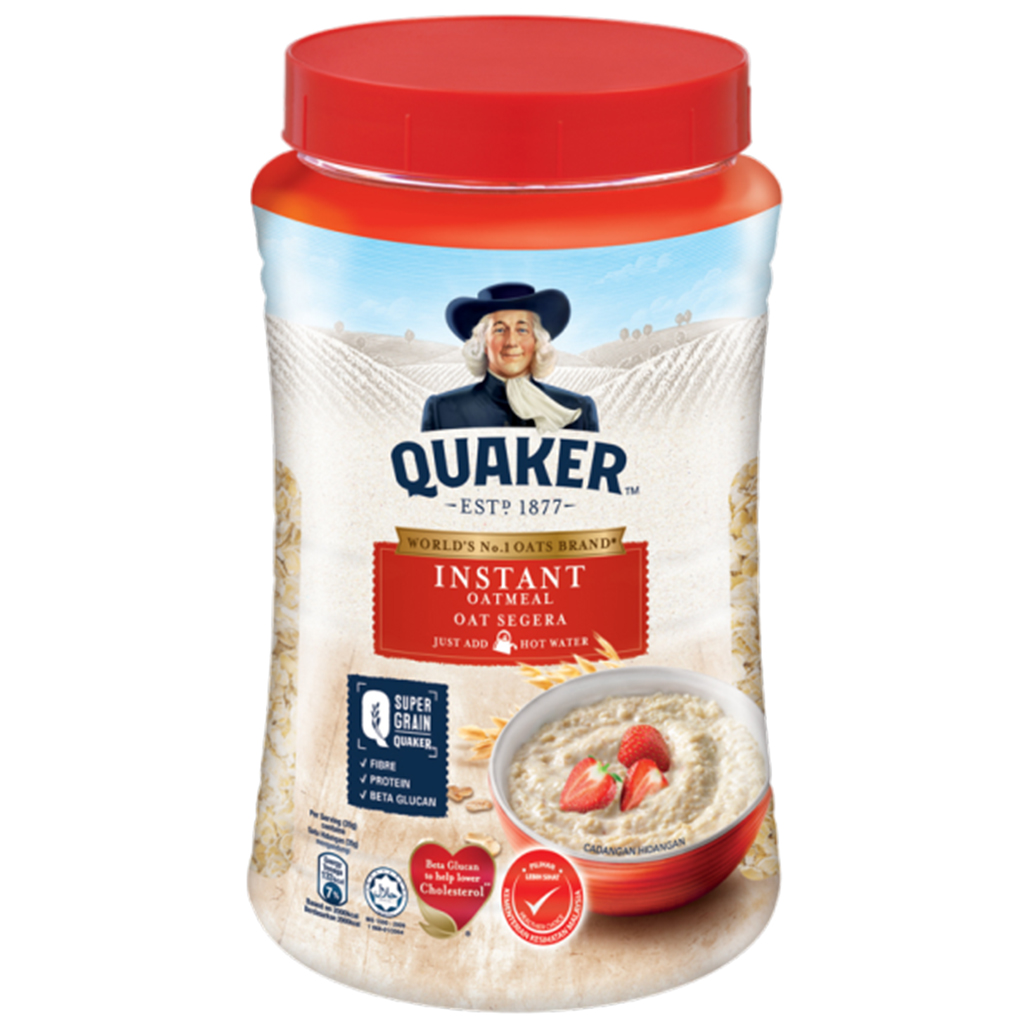 Combo Yến Mạch Thượng Hạng: Yến Mạch Ăn Liền Quaker Hũ 600g &amp; Thức Uống Yến Mạch Quaker 3in1 Vị Chocolate, Truyền Thống