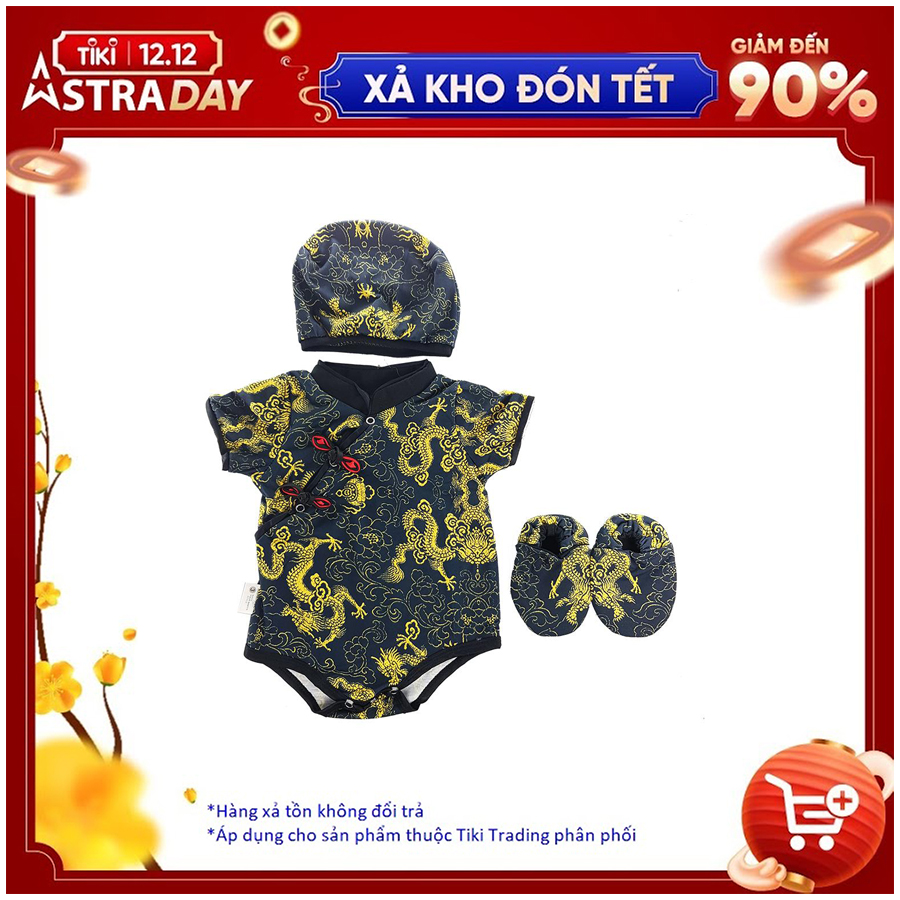 Bộ Bodysuit Tết cho bé hình Rồng Kèm Nón Và Vớ - Mihababy - TET_RONG