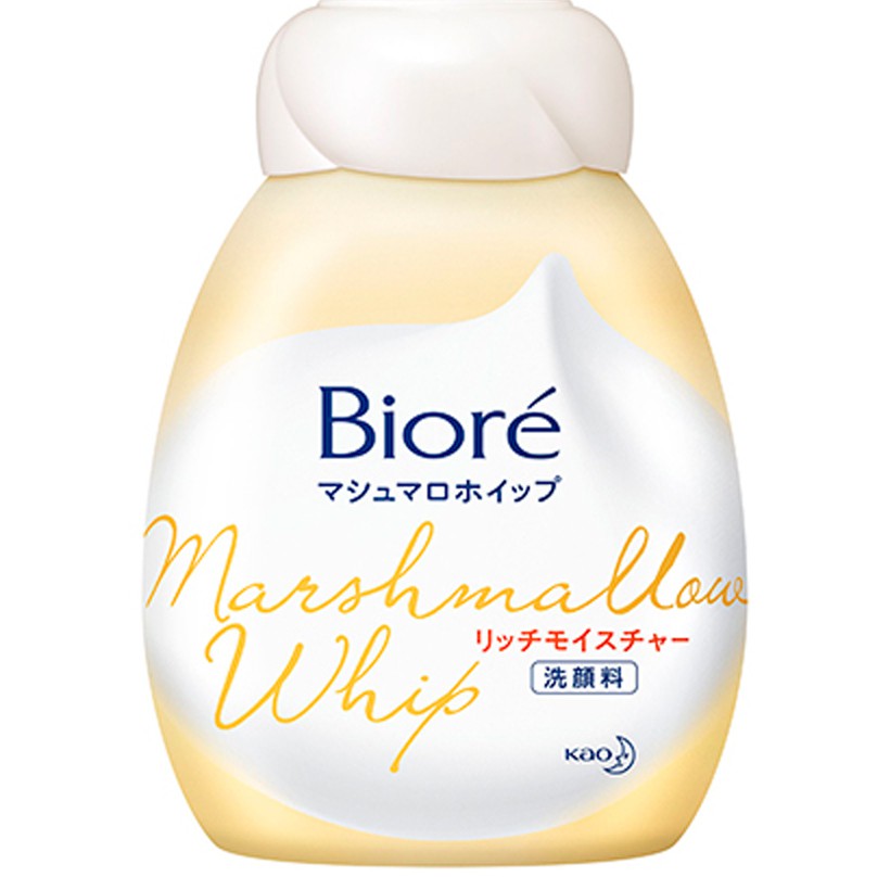 Bọt Rửa Mặt Siêu Dưỡng Ẩm - Biore Marshmallow Whip Rich Moisture 150ml