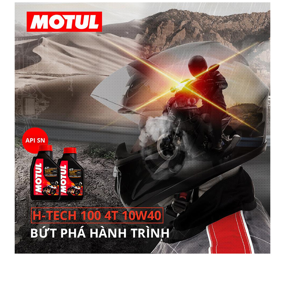 Nhớt Xe Số Motul H-Tech 100 4T 10W40 12x1l Vn (1L)