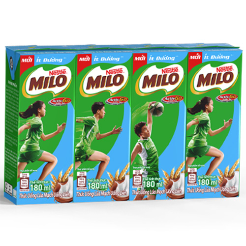 Thùng 48 Hộp Sữa Nestlé Milo Ít Đường (180ml/ Hộp)