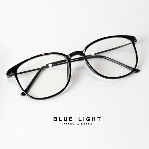 Kính Giả Cận, Gọng Kính Cận Nam Nữ Mắt Mèo Đen Bóng Siêu Nhẹ Không Độ Hàn Quốc - BLUE LIGHT SHOP