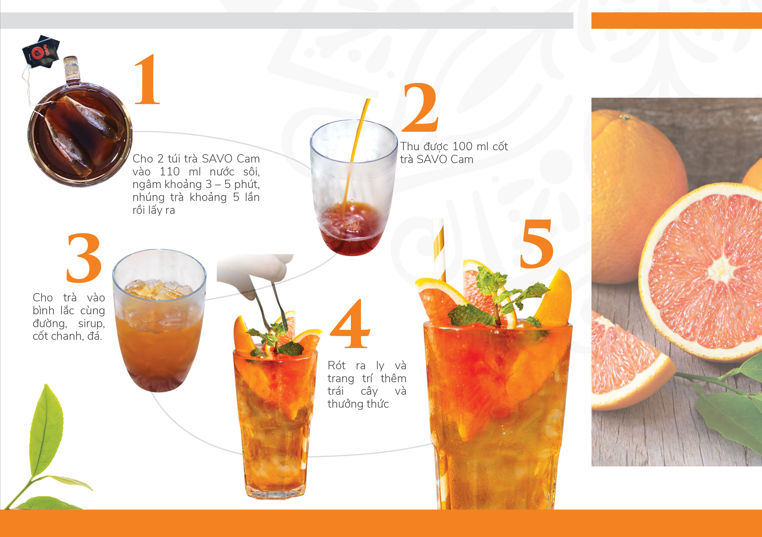 Trà SAVO Cam (Orange Tea) - Hộp 25 Gói x 2g 