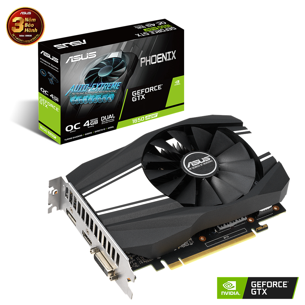 Card Màn hình Asus PH GTX 1650 OC 4G -  Hàng chính hãng