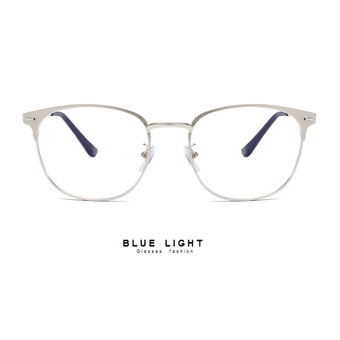 Kính Giả Cận, Gọng Kính Cận Nam Nữ Dáng Mắt Mèo Bạc Gọng Mảnh Không Độ Hàn Quốc - BLUE LIGHT SHOP