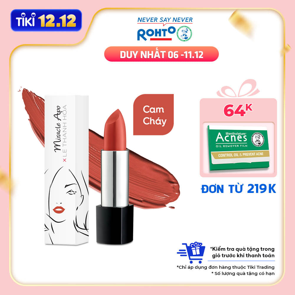 Son lì Miracle Apo Lipstick Matte x Lê Thanh Hòa 4g