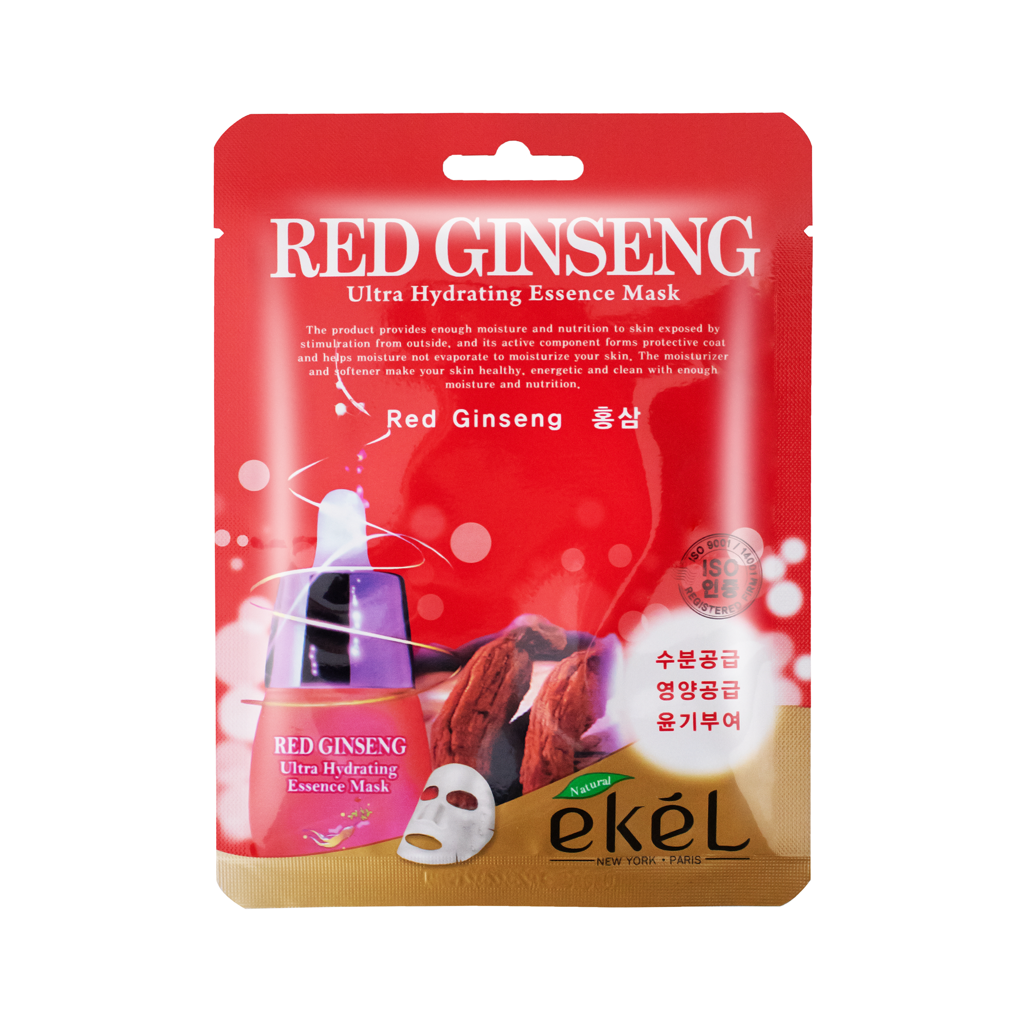 Gói 10 mặt nạ dưỡng da nhân sâm EKEL Red Ginseng ULtra Hydrating Essence Mask