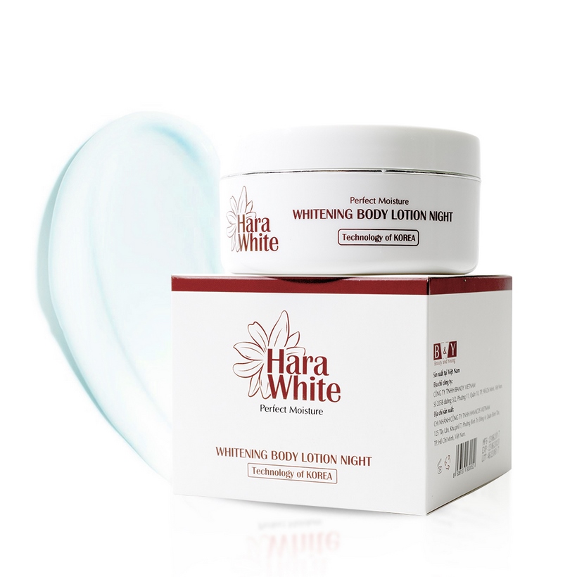 Kem dưỡng da toàn thân whitening body lotion night Hara White (200g)