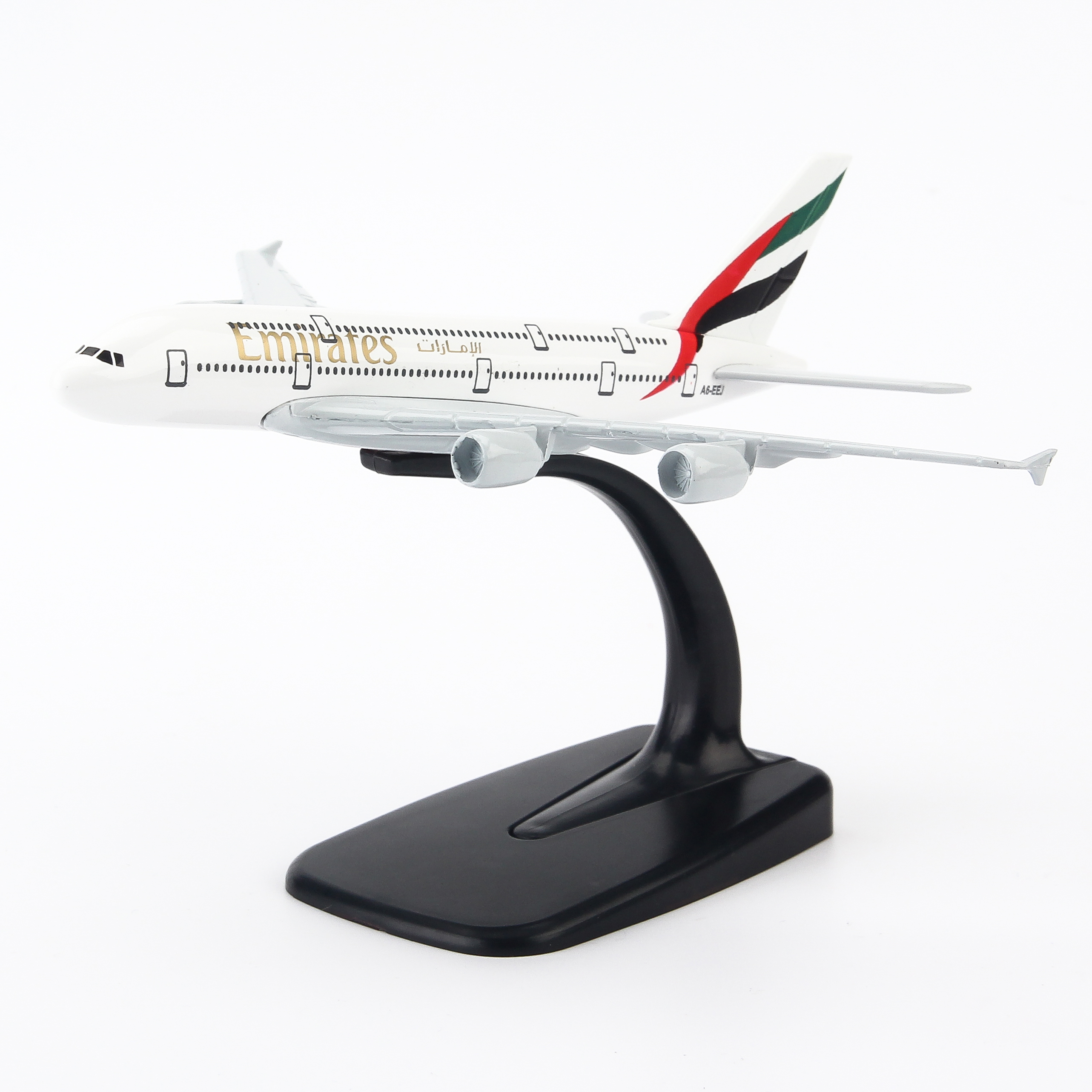 Mô hình máy bay A380 Emirates Airlines (16cm) ( Trắng,Xanh lá,Đen,Đỏ )