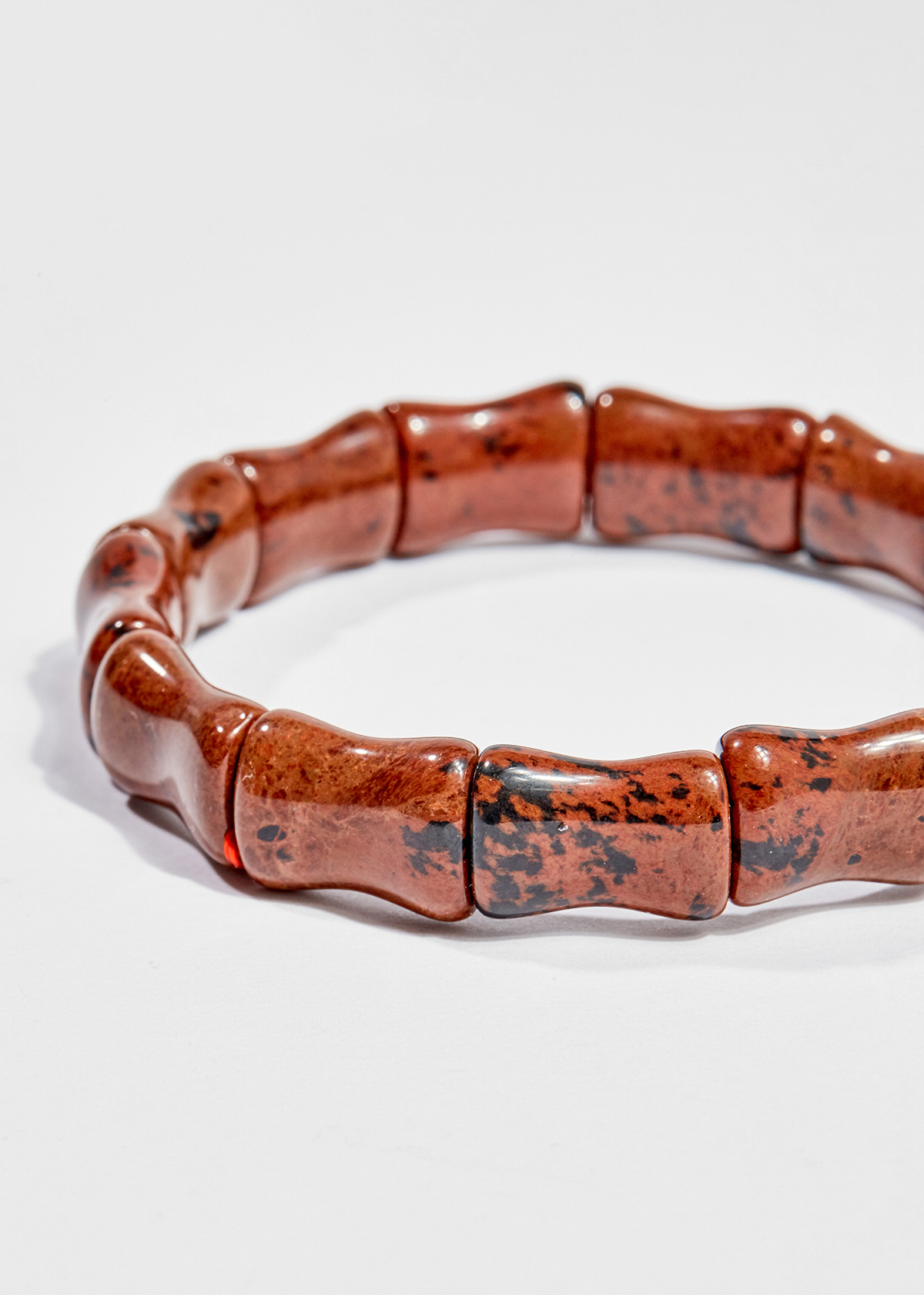 Vòng tay phong thủy đốt trúc đá chalcedony nâu đỏ 16x12mm mệnh hỏa , thổ - Ngọc Quý Gemstones
