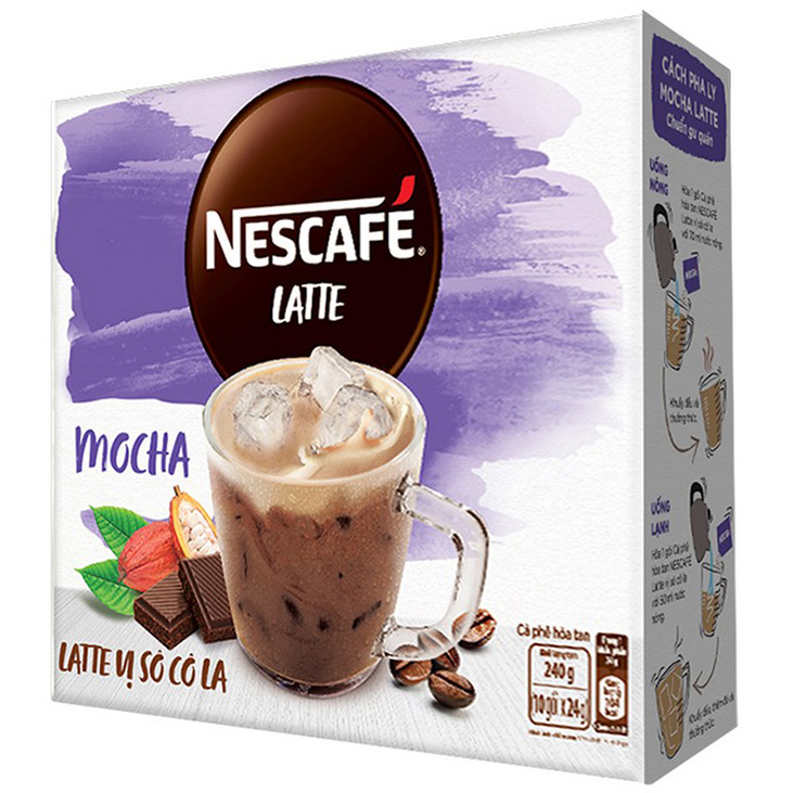 Combo 4 hộp Cà phê hòa tan NESCAFÉ Latte Sữa Hạt