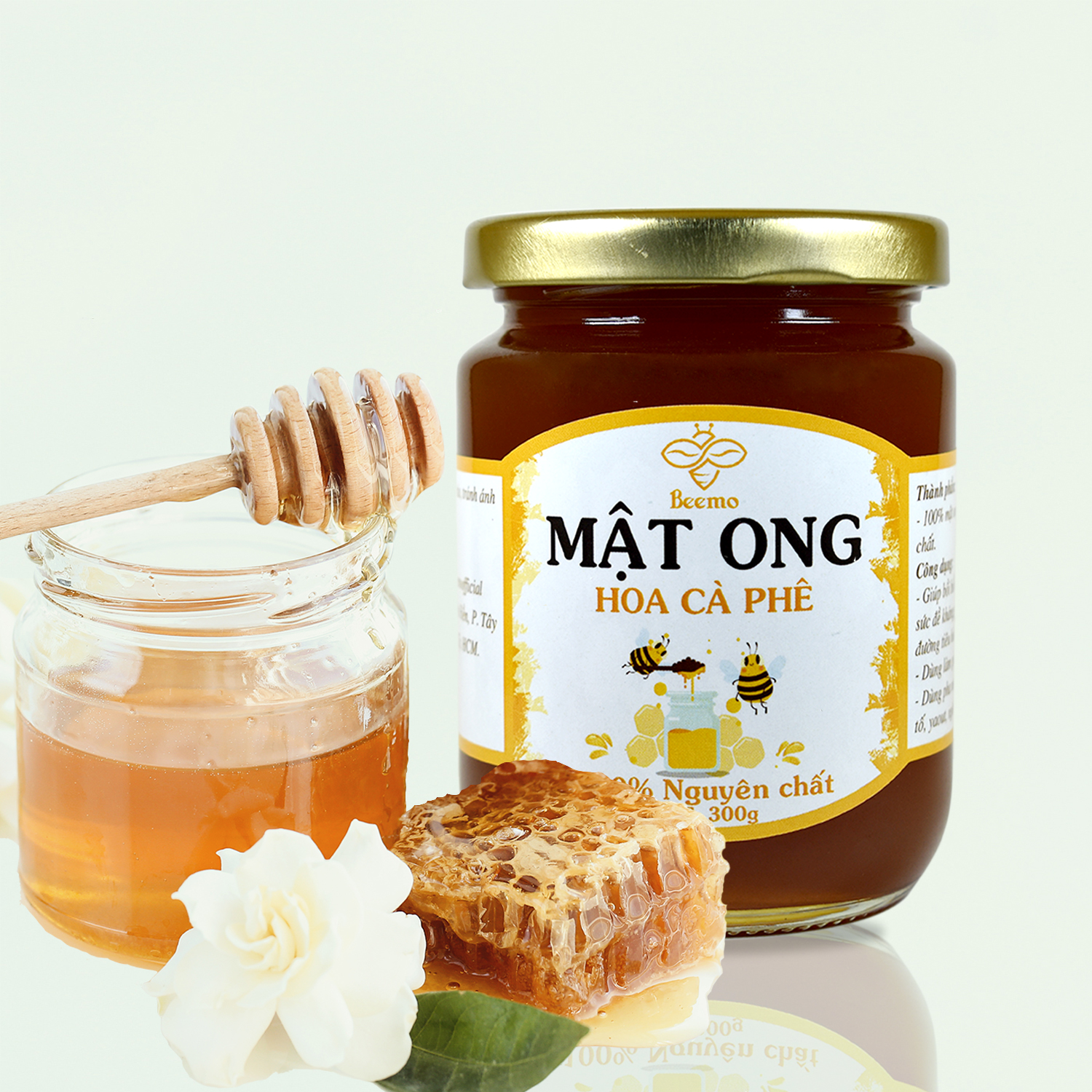 Mật ong nguyên chất Beemo, mật ong hoa cà phê từ thiên nhiên - Làm đẹp,hỗ trợ giảm cân, hỗ trợ điều trị ho, gia vị 