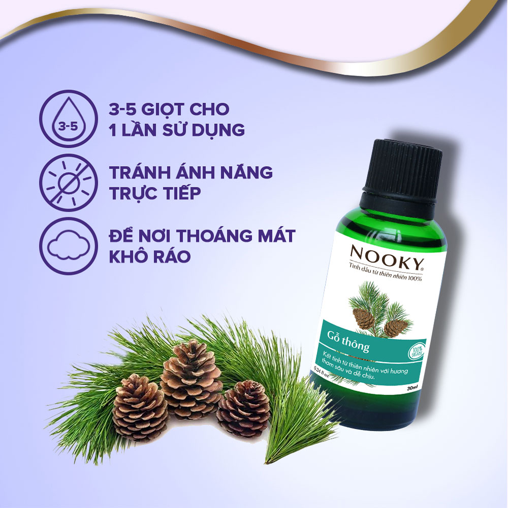 [30ml] Tinh dầu Gỗ Thông NOOKY 100% Thiên Nhiên - TORO FARM