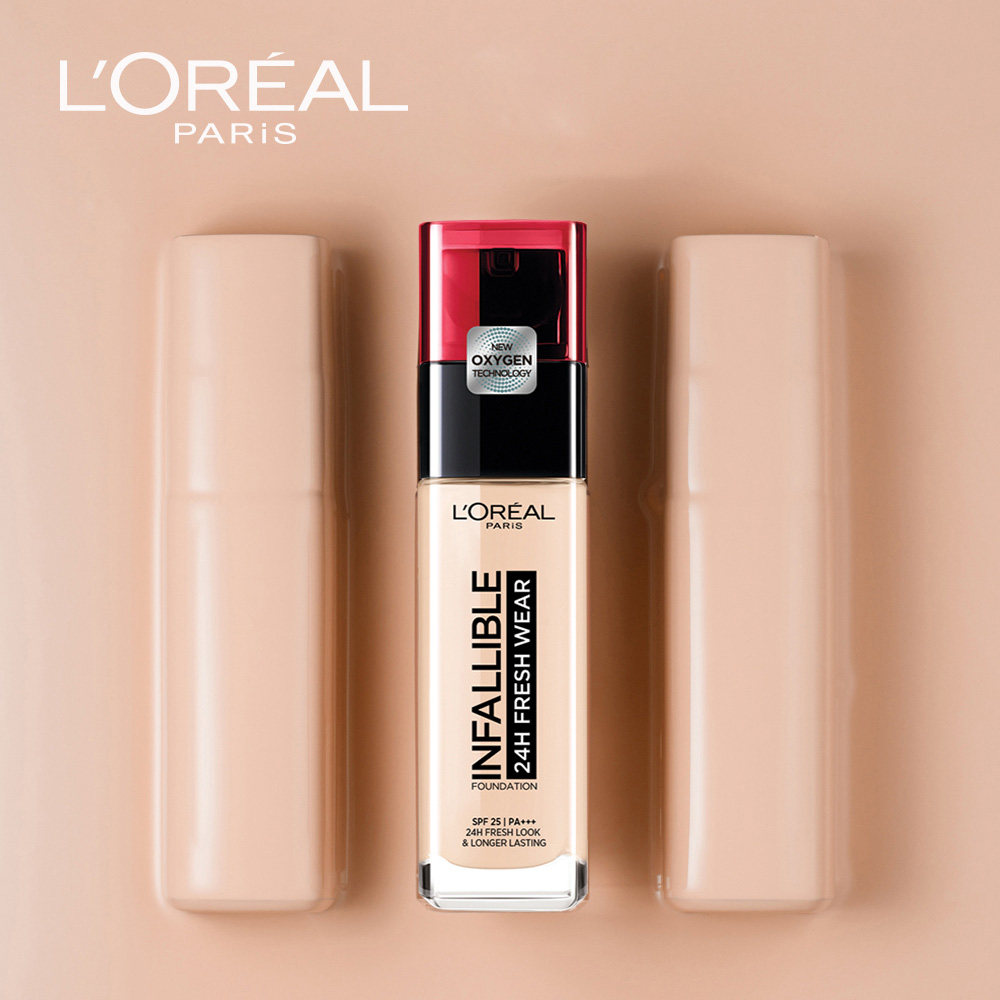 Kem nền 24h mịn nhẹ lâu trôi L'oreal Paris Infallible 24h Fresh Wear Liquid Foundation 30ml