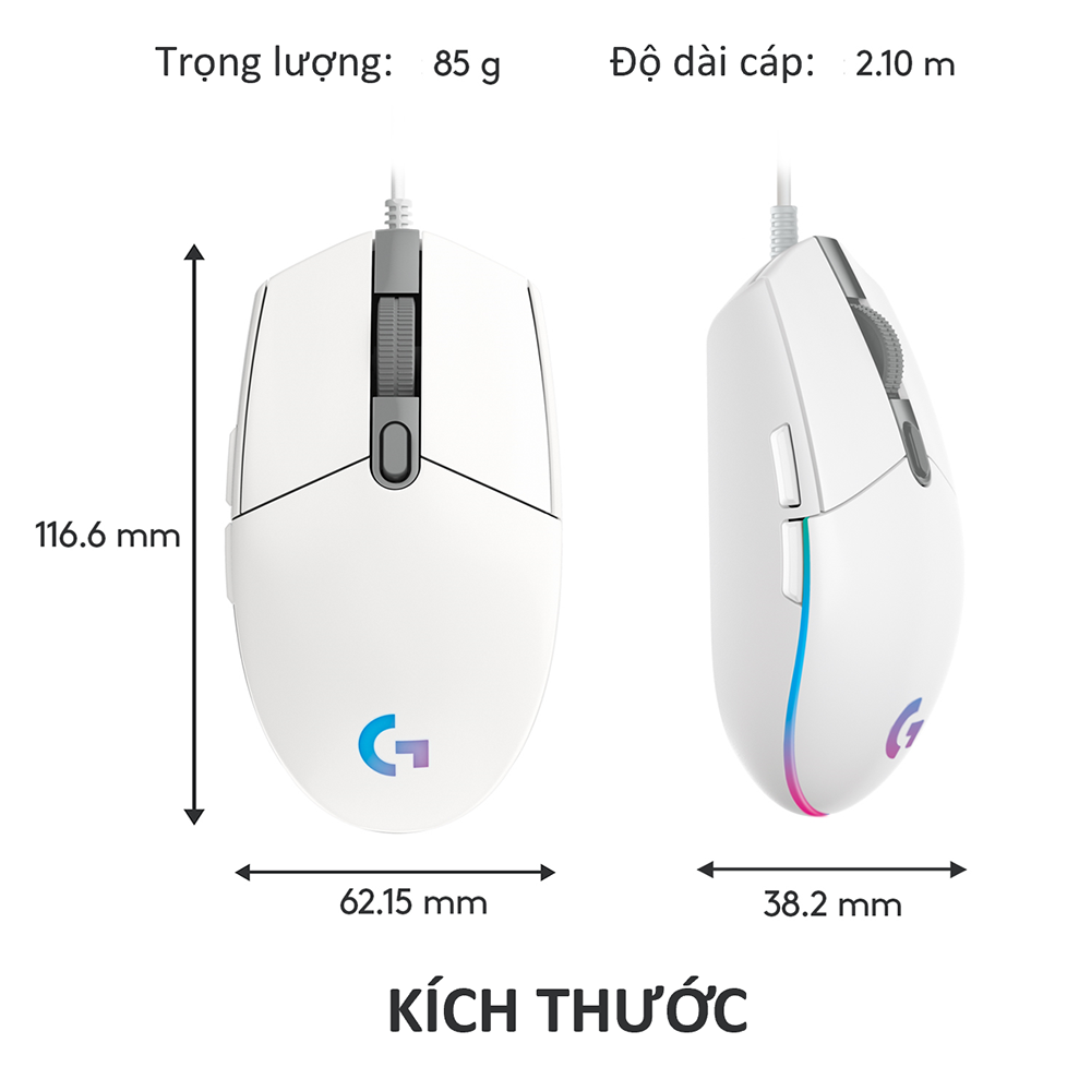 Chuột Gaming Logitech G102 Gen 2 Lightsync - Hàng Chính Hãng