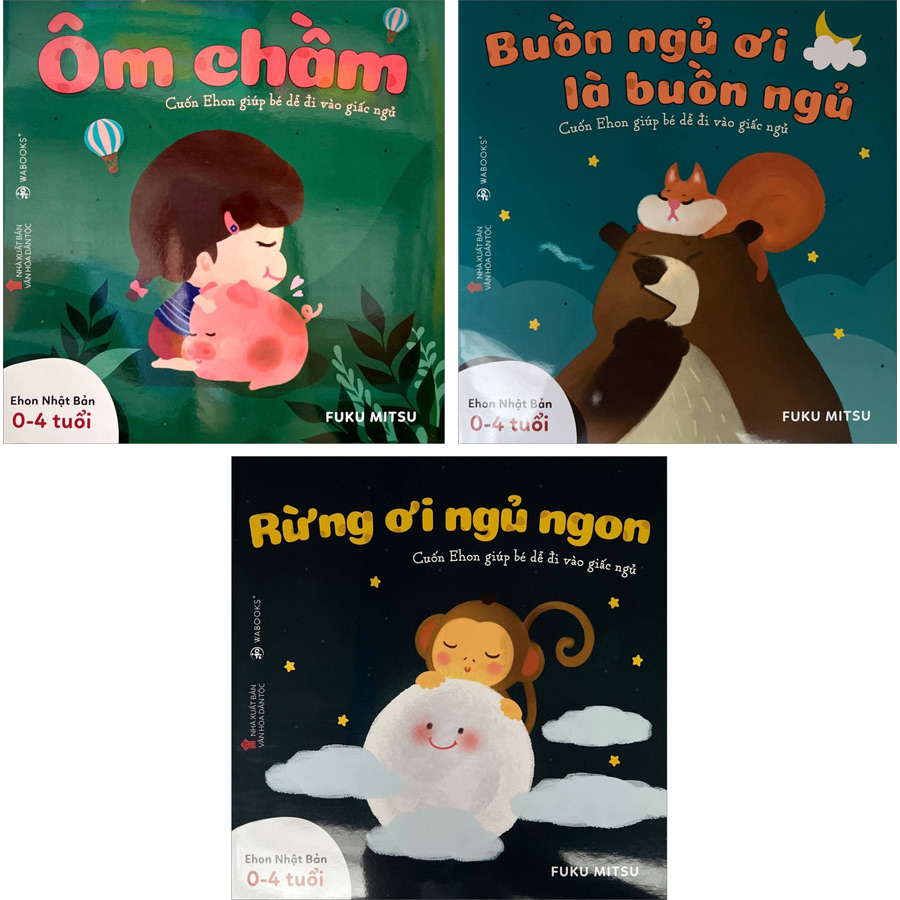 Combo 3 Cuốn Sách Ehon: Buồn Ngủ Ơi Là Buồn Ngủ (Dành Cho Trẻ Từ 0 - 4 Tuổi)