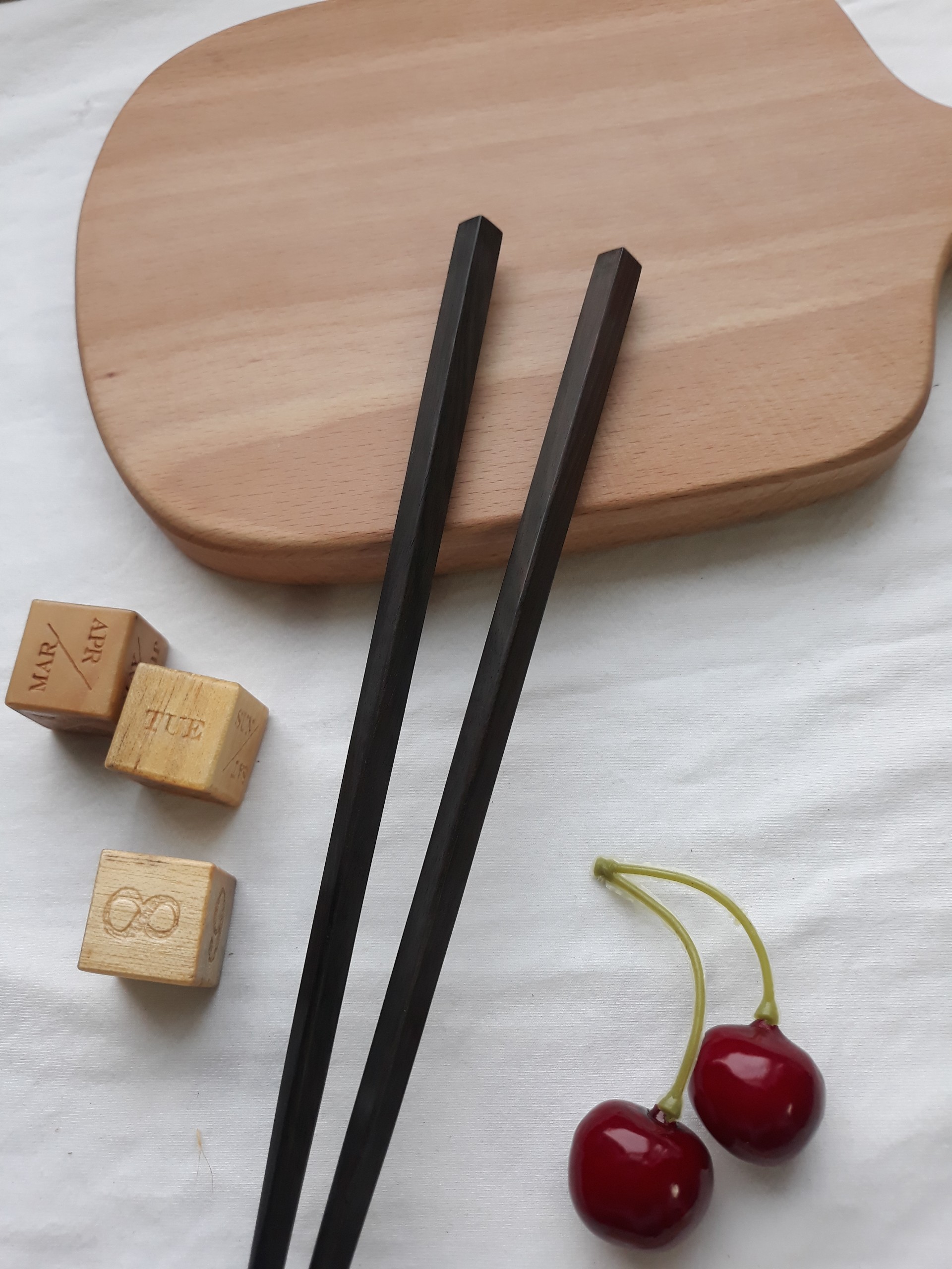 Đũa gỗ Mun Vuông trơn 25cm- Bộ 5 đôi