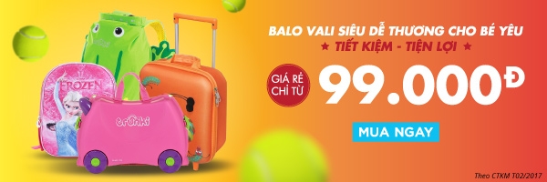 balo vali siêu dễ thương cho bé