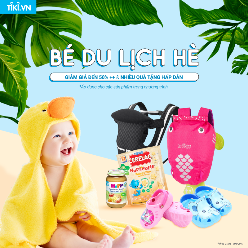 bé du lịch hè