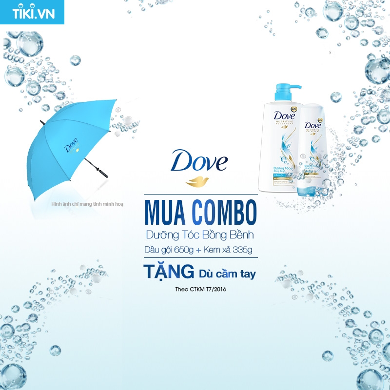 Combo Dove tặng Dù