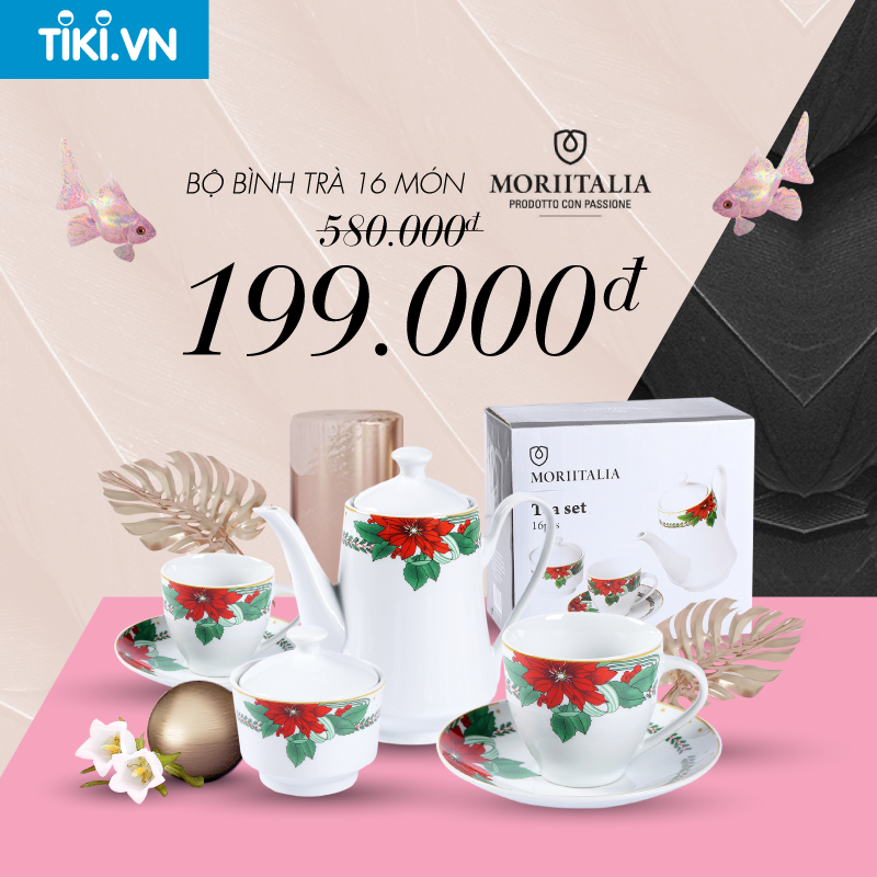 Bộ Bình Trà 16 Món Moriitalia 101316D