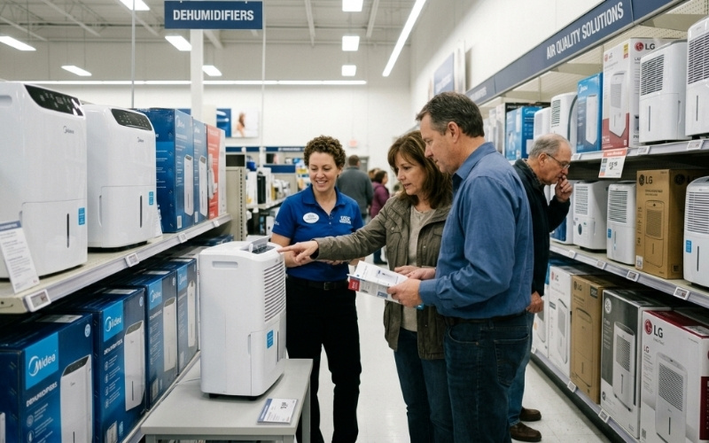 Kh&aacute;ch h&agrave;ng lựa chọn m&aacute;y h&uacute;t ẩm ch&iacute;nh h&atilde;ng tại cửa h&agrave;ng đồ điện