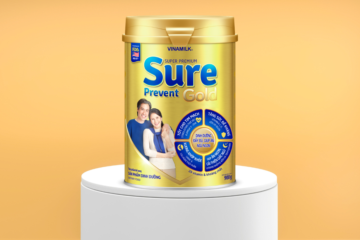 Sữa bột cho người lớn tuổi Vinamilk Sure Prevent