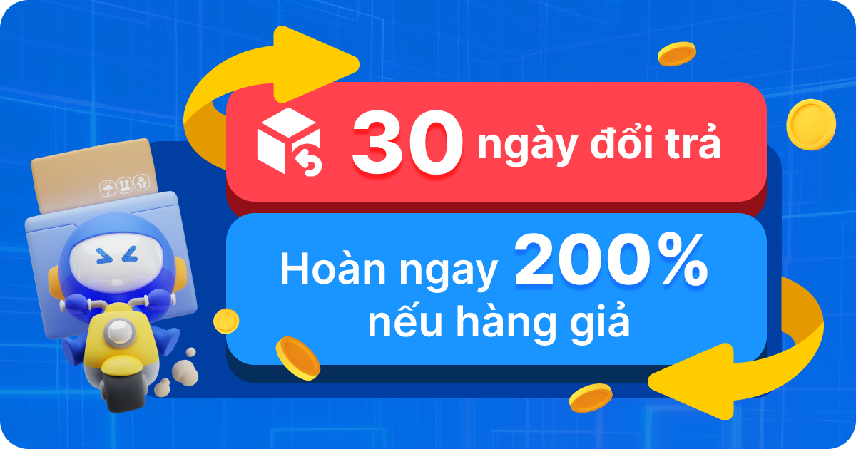 Đổi ý miễn phí trong 30 ngày - Hoàn ngay 200% nếu hàng giả | Tiki
