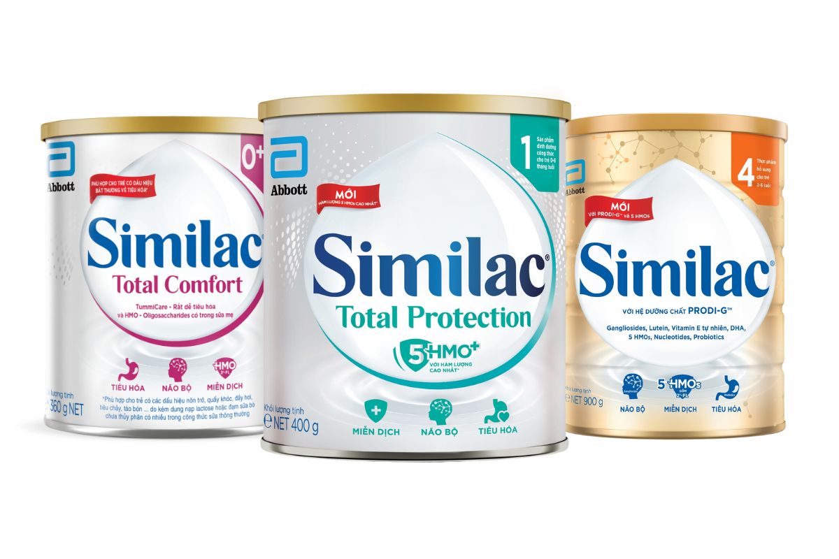 Sản phẩm sữa Similac phù hợp cho từng độ tuổi