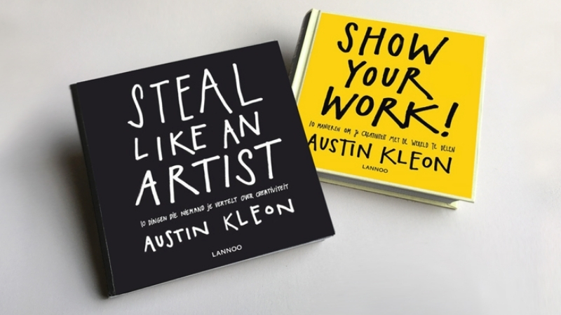 Những cuốn s&aacute;ch bestseller của Austin Kleon về tư duy s&aacute;ng tạo nghệ thuật