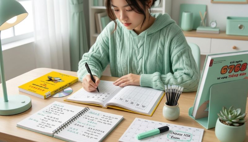 Tập viết chữ Hán luyện viết từng bước từ cơ bản đến nâng cao
