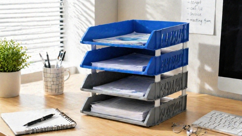 Kệ nhựa đựng hồ sơ gi&uacute;p hệ thống h&oacute;a t&agrave;i liệu, tạo ấn tượng chuy&ecirc;n nghiệp