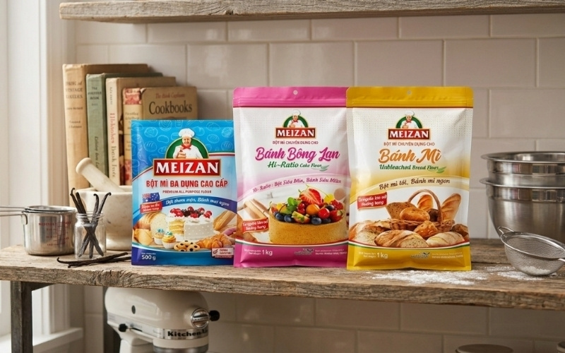 C&aacute;c loại bột l&agrave;m b&aacute;nh danh cho c&aacute;c t&iacute;nh đồ ăn ngọt