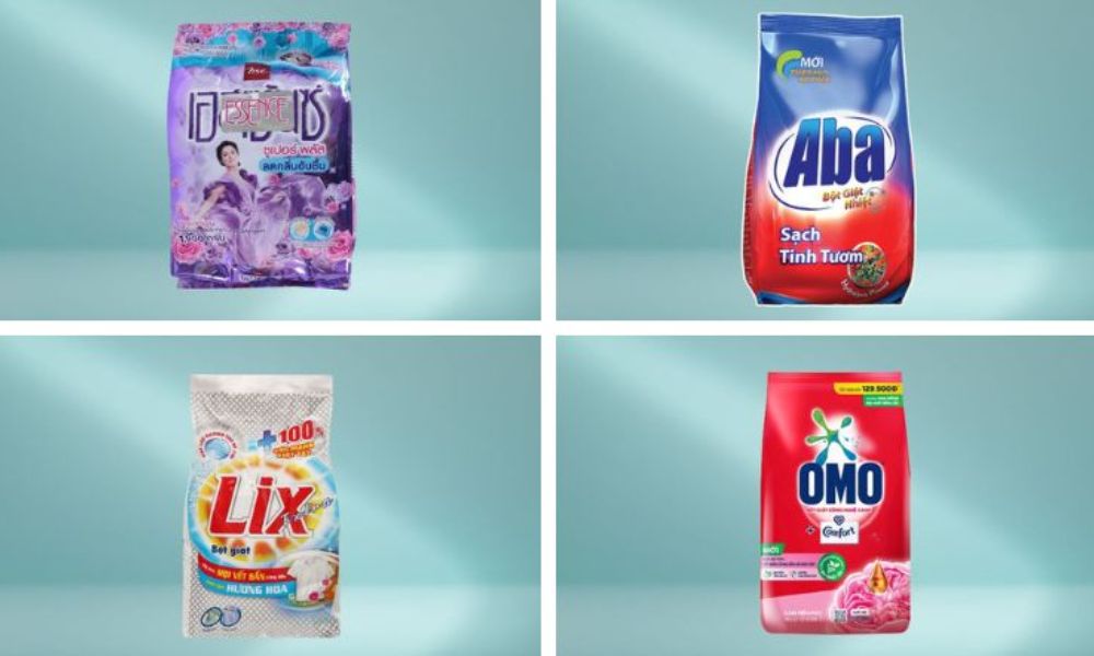 Các hãng bột giặt với nhiều loại khác nhau
