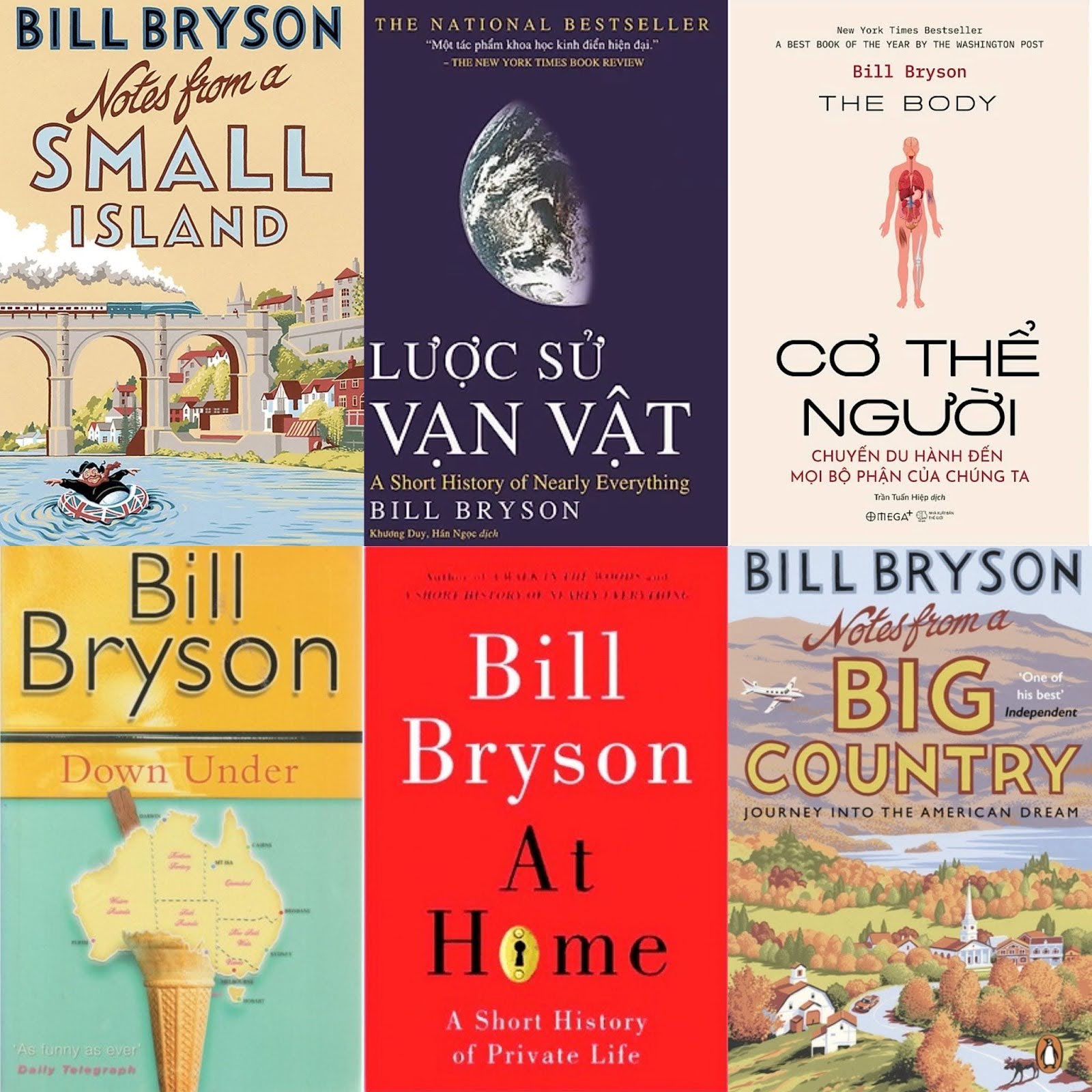 Các tác phẩm nổi bật của Bill Bryson