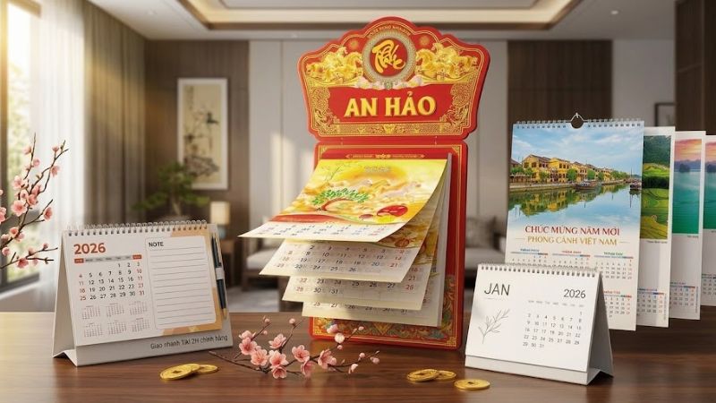C&aacute;c sản phẩm lịch từ thương hiệu uy t&iacute;n với chất lượng in ấn sắc n&eacute;t, h&igrave;nh ảnh sống động