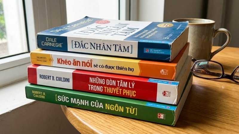 N&ecirc;n đọc Dale Carnegie, Larry King, Allan Pease c&ugrave;ng c&aacute;c s&aacute;ch kinh điển như Đắc Nh&acirc;n T&acirc;m