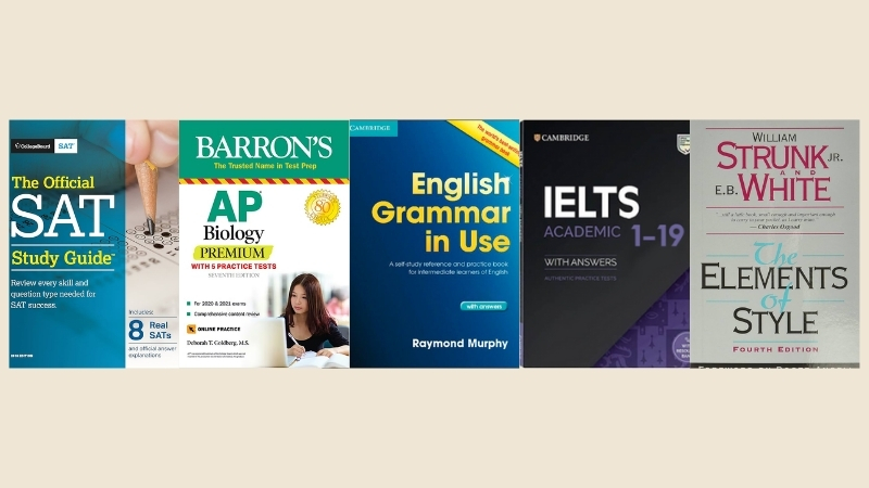 C&aacute;c bộ s&aacute;ch luyện thi IELTS v&agrave; SAT b&aacute;n chạy