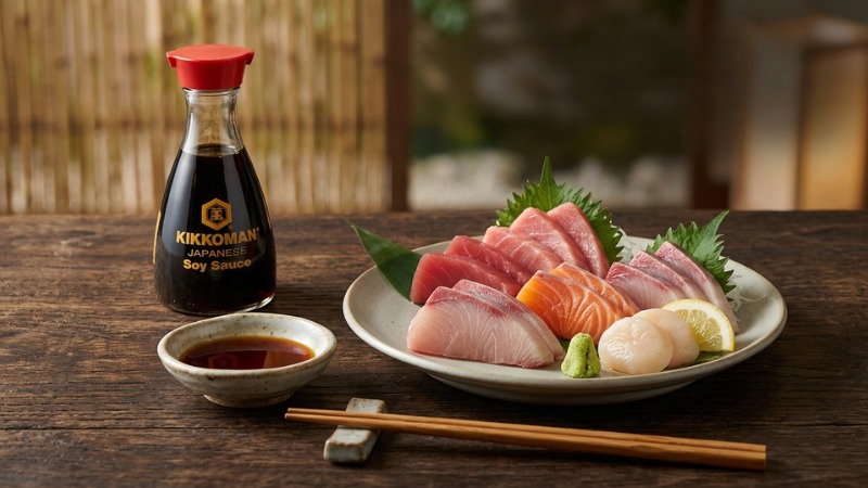 Nước tương Nhật Bản ph&ugrave; hợp d&ugrave;ng c&ugrave;ng m&oacute;n Sushi hay Sashimi