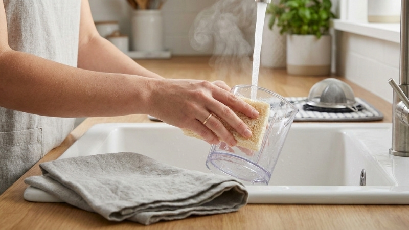 Bảo quản dụng cụ &eacute;p tr&aacute;i c&acirc;y, vắt cam bền bỉ bằng c&aacute;ch vệ sinh ngay sau khi sử dụng