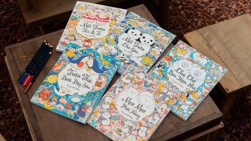 Tiki có sách tô màu thiên nhiên, mandala, thời trang đến theo cốt truyện, phù hợp mọi sở thích thư giãn