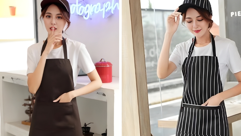 Tạp dề c&oacute; thiết kế tiện lợi với t&uacute;i đựng dụng cụ nhỏ